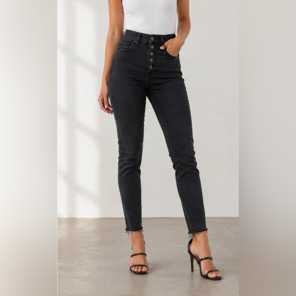 Mother Denim The Pixie Dazzler Ankle Fray Jeans Not Guilty Size 26